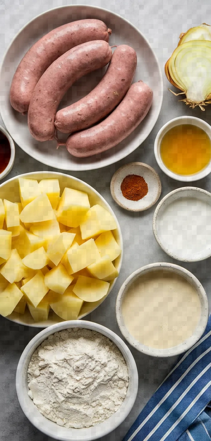 Ingredients photo for Bangers And Mash Recipe