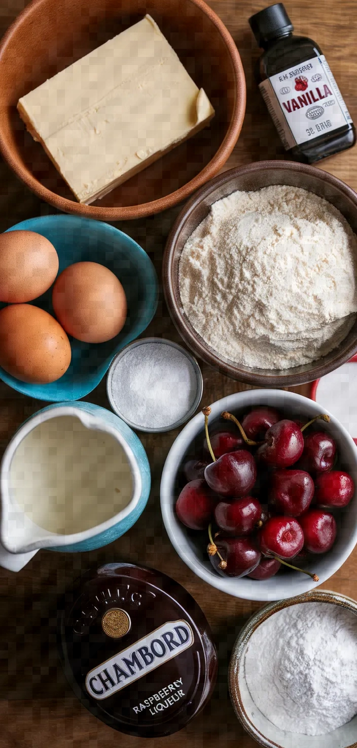 Ingredients photo for Chambord Cherry Cake Recipe