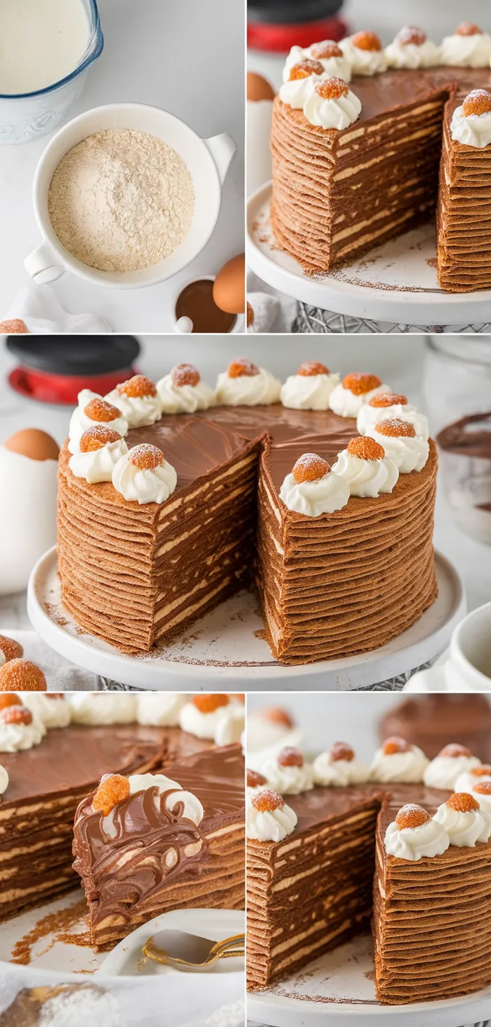 A photo of Nutella Crepe Cake Recipe