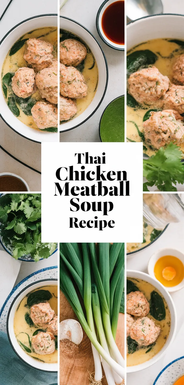 A photo of Thai Chicken Meatball Soup Recipe