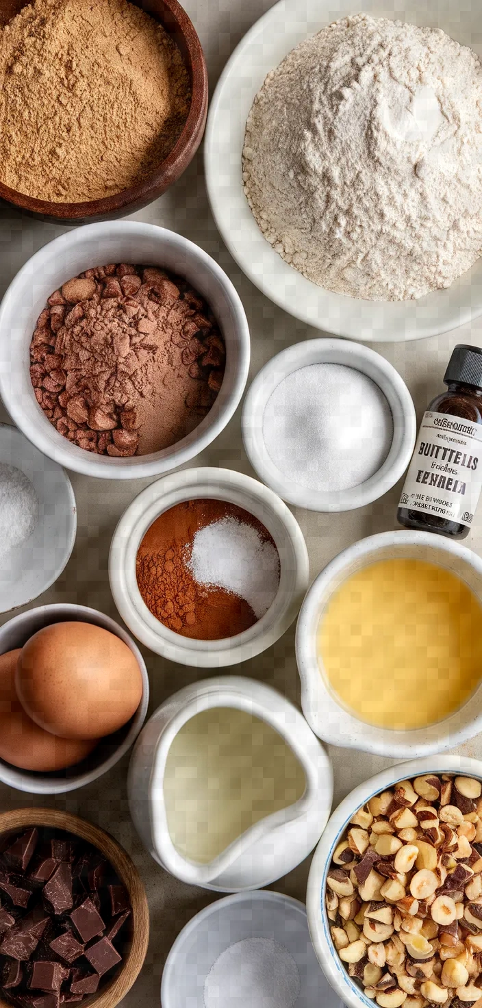 Ingredients photo for Hazelnut Meal And Chocolate Cake Recipe