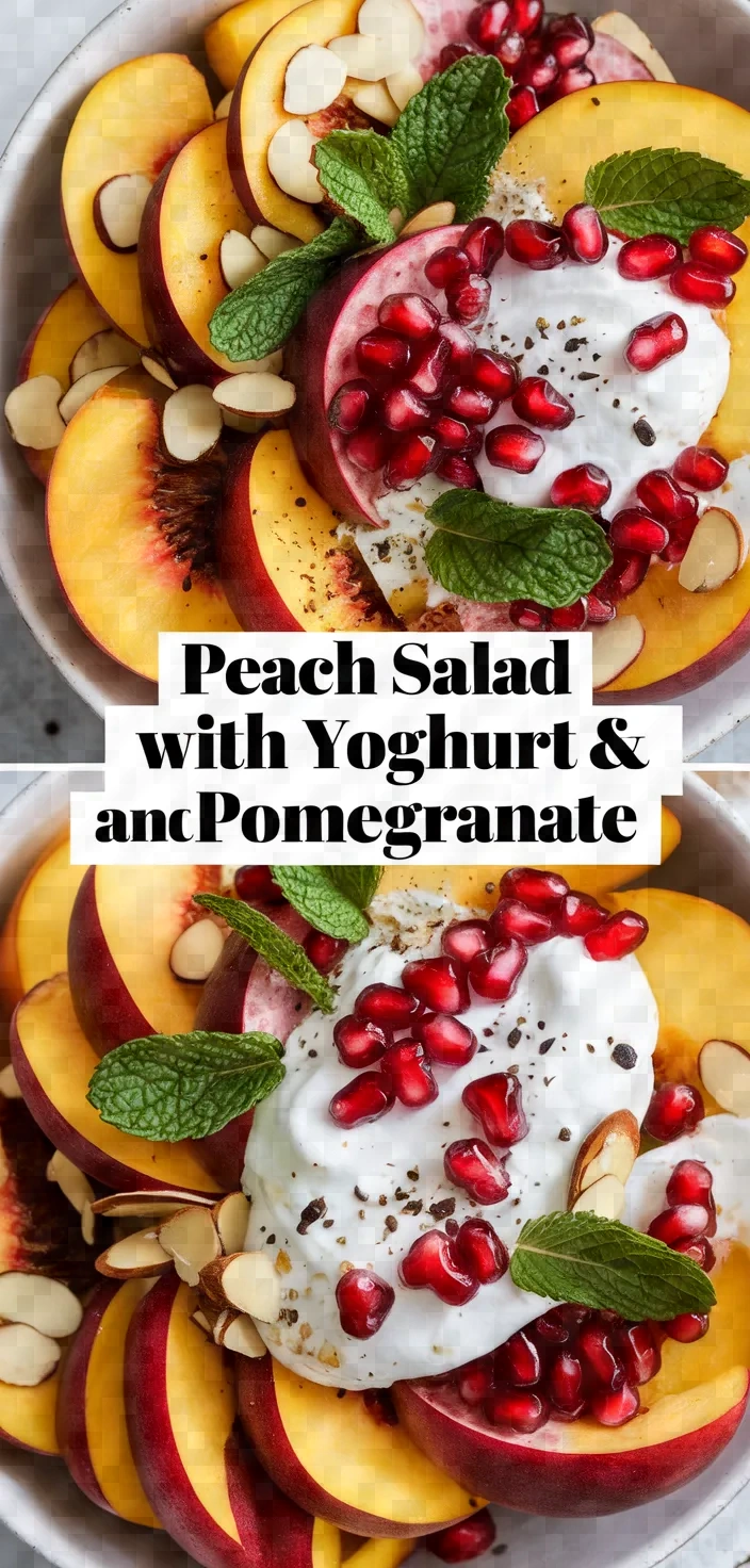 Photo of Peach Salad With Yoghurt And Pomegranate Recipe