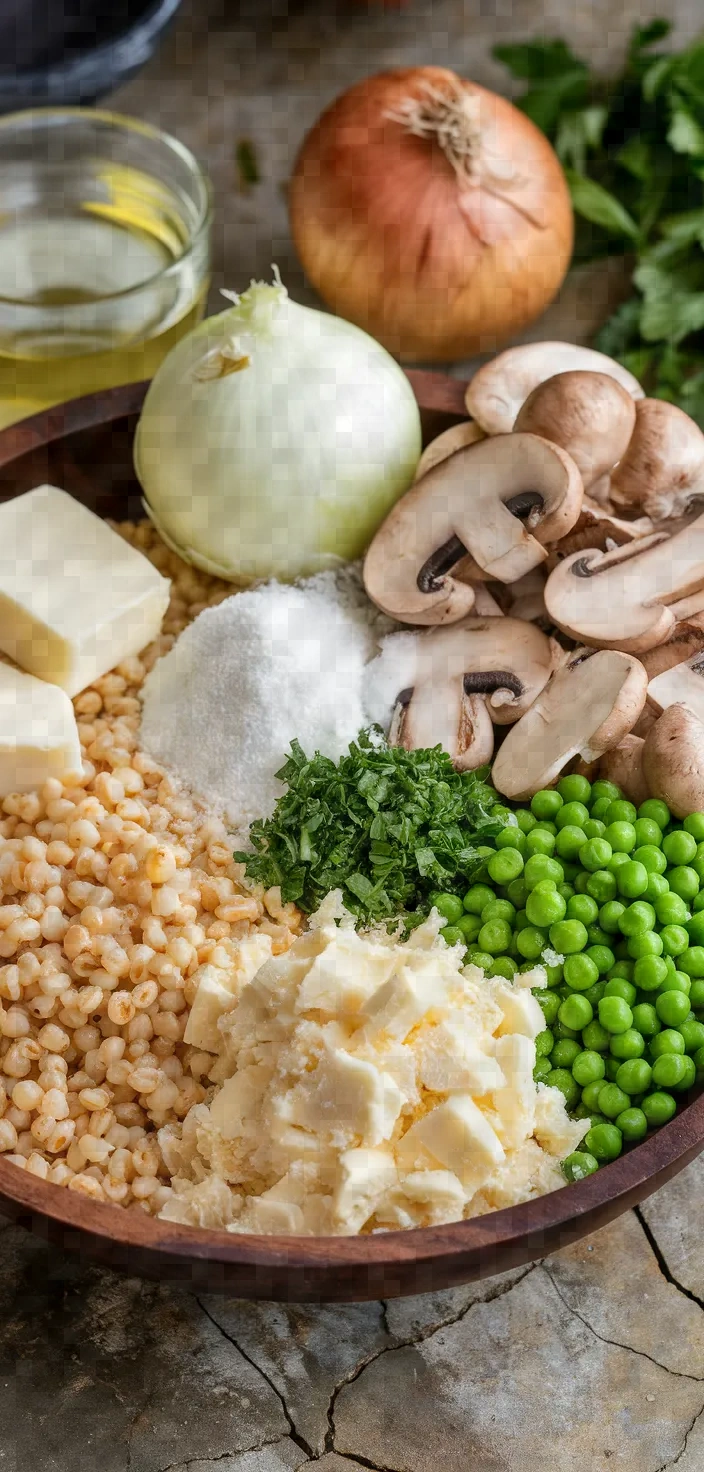 Ingredients photo for Pearl Barley Risotto Recipe