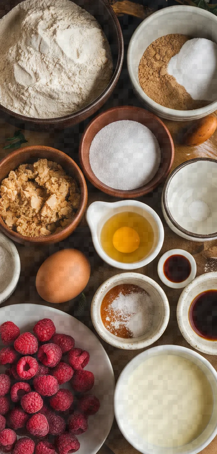 Ingredients photo for Raspberry Muffin Bread Recipe