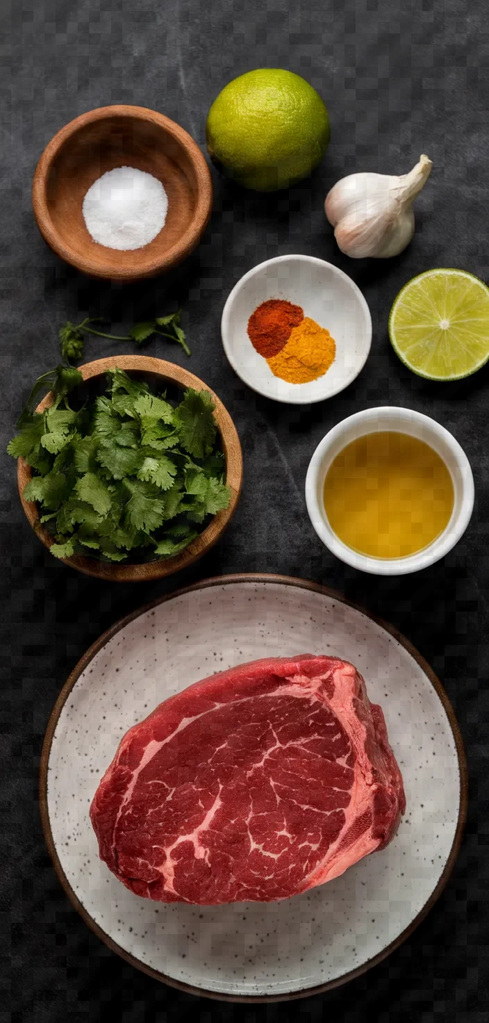 Ingredients photo for Tequila And Lime Marinated Steak Recipe