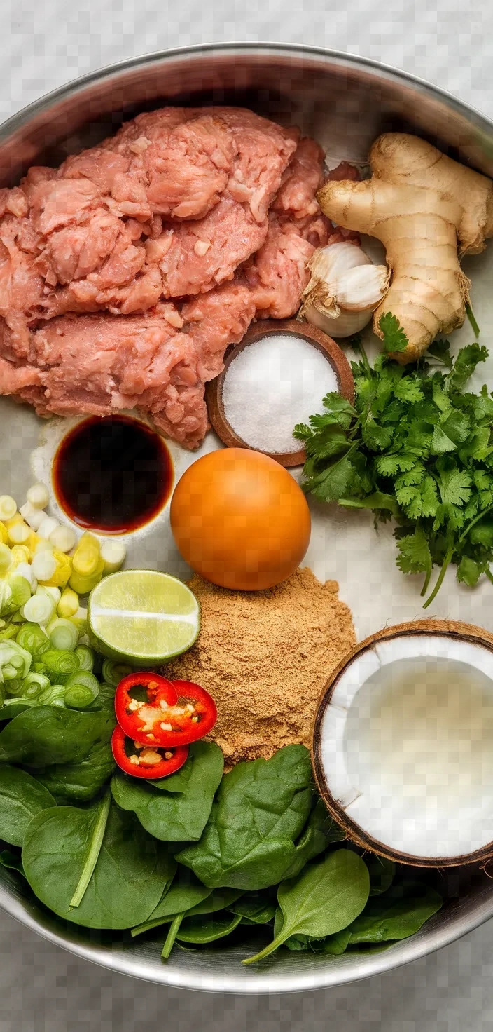 Ingredients photo for Thai Chicken Meatball Soup Recipe