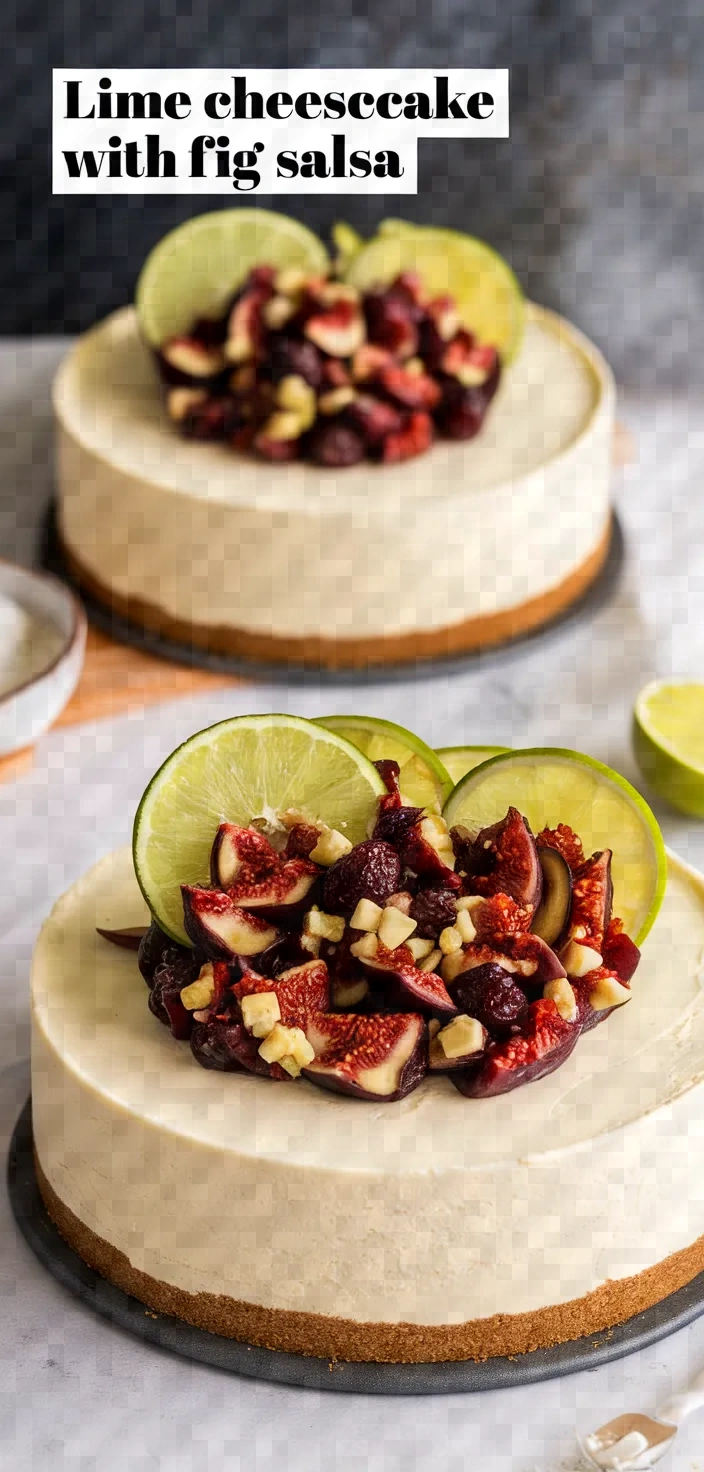 Baked Lime Cheesecake With A Fig Salsa Recipe