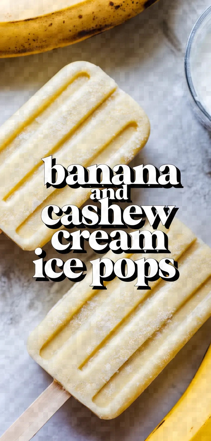 Banana And Cashew Cream Ice Pops Recipe