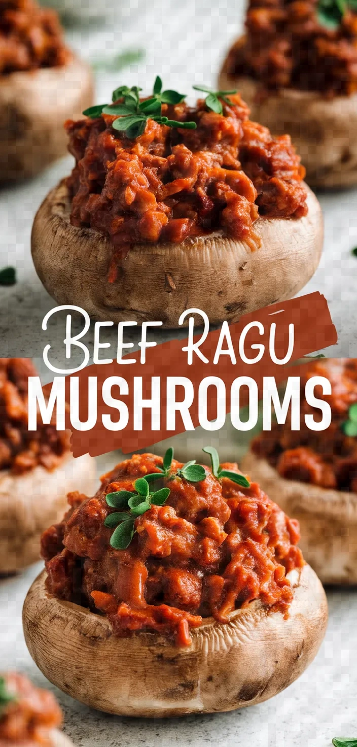 Beef Ragu Stuffed Mushrooms Recipe