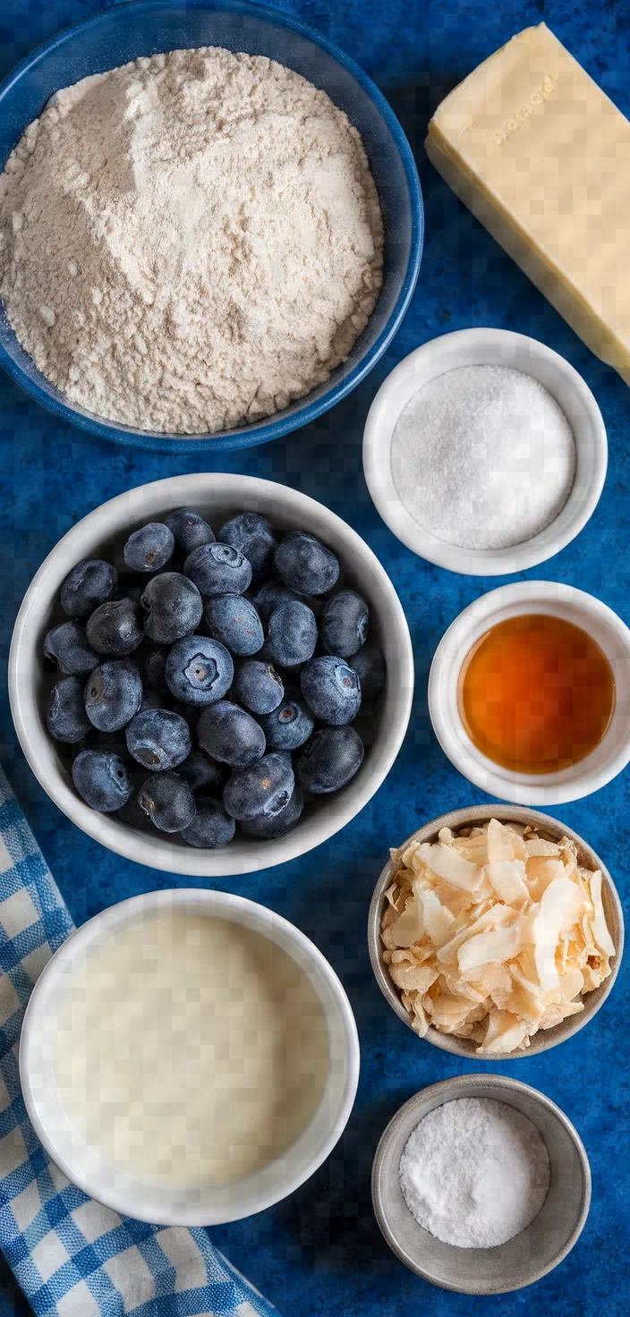 Ingredients photo for Blueberry Coconut Buttermilk Bread Recipe