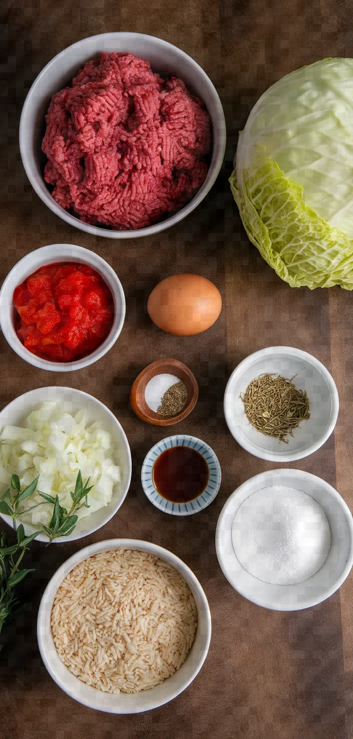 Ingredients photo for Cabbage Rolls Recipe