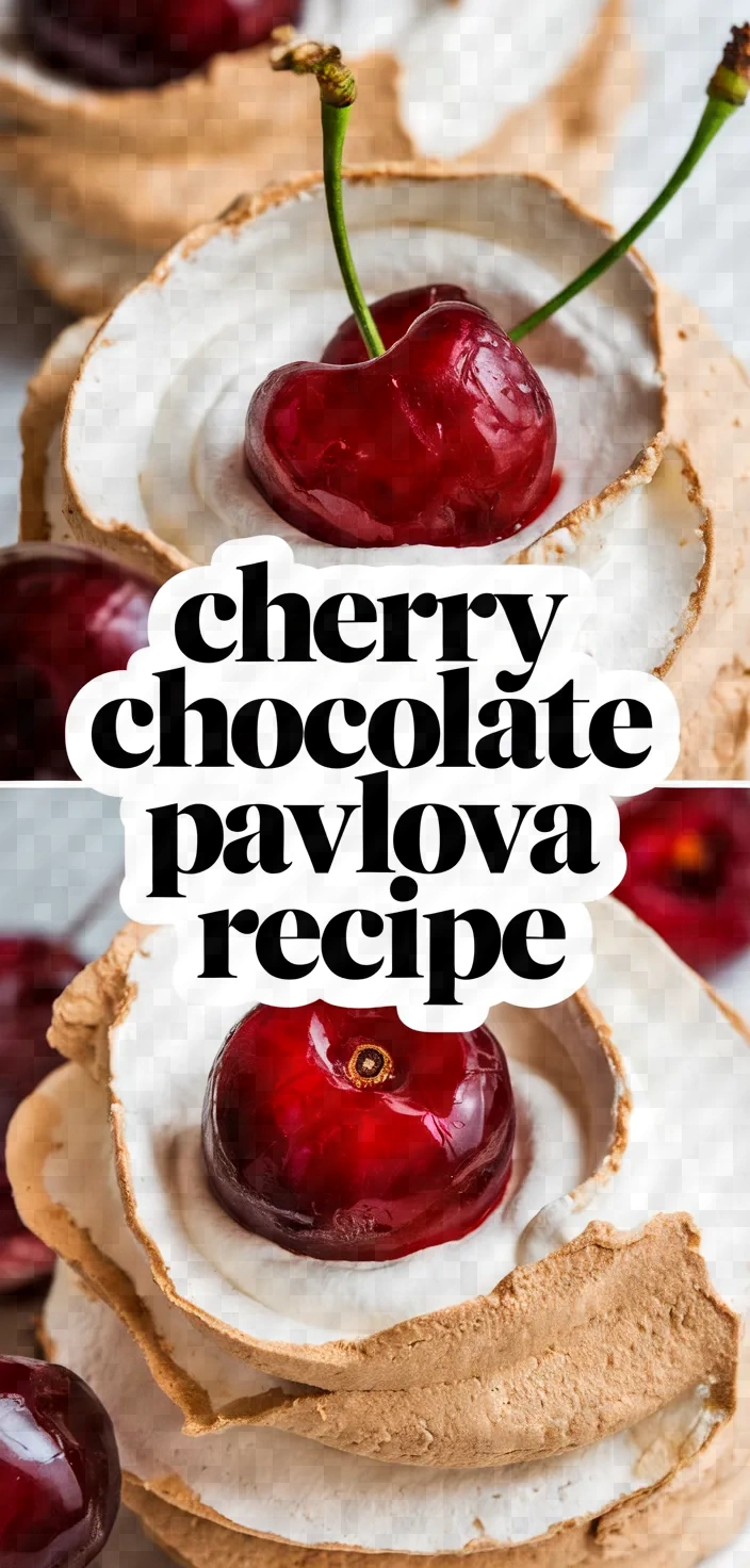 Photo of Cherry Chocolate Pavlova Recipe