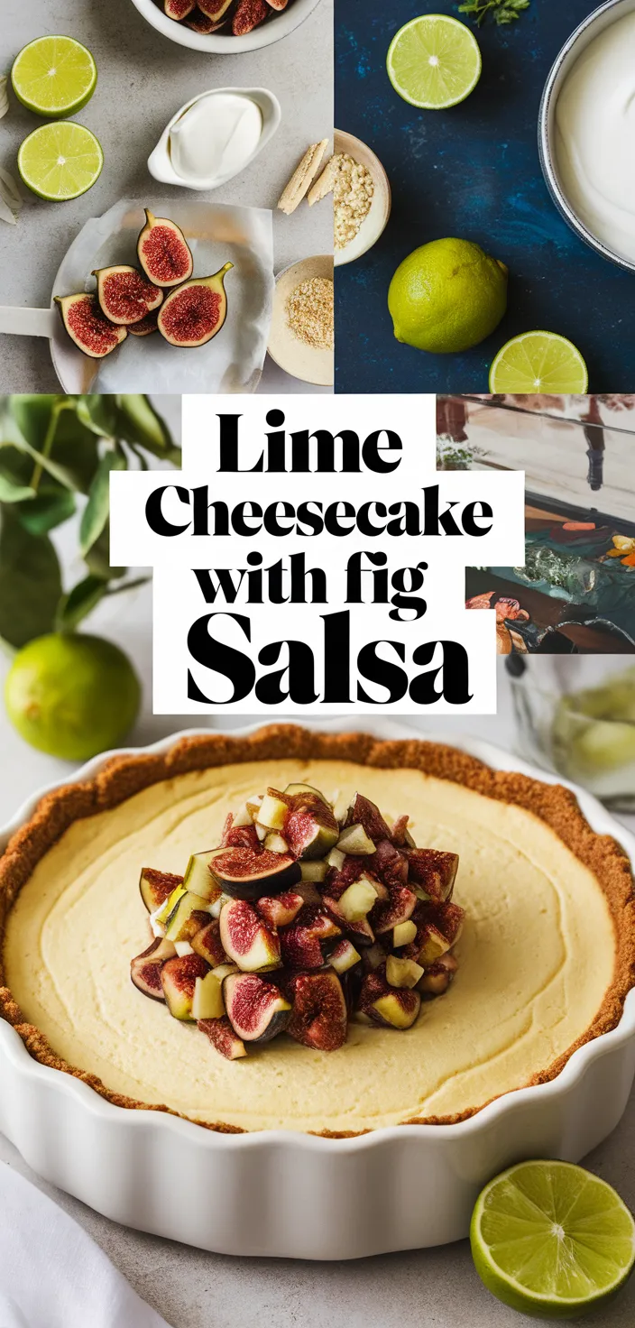 A photo of Baked Lime Cheesecake With A Fig Salsa Recipe