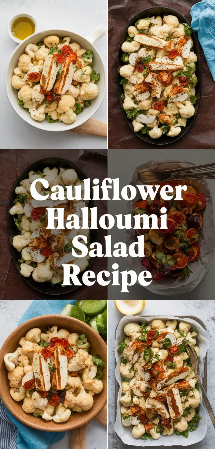 A photo of Cauliflower And Halloumi Salad Recipe