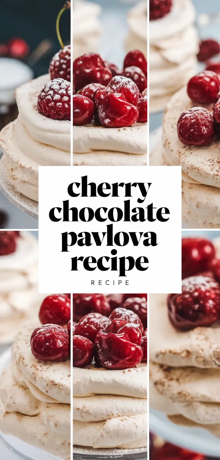 A photo of Cherry Chocolate Pavlova Recipe