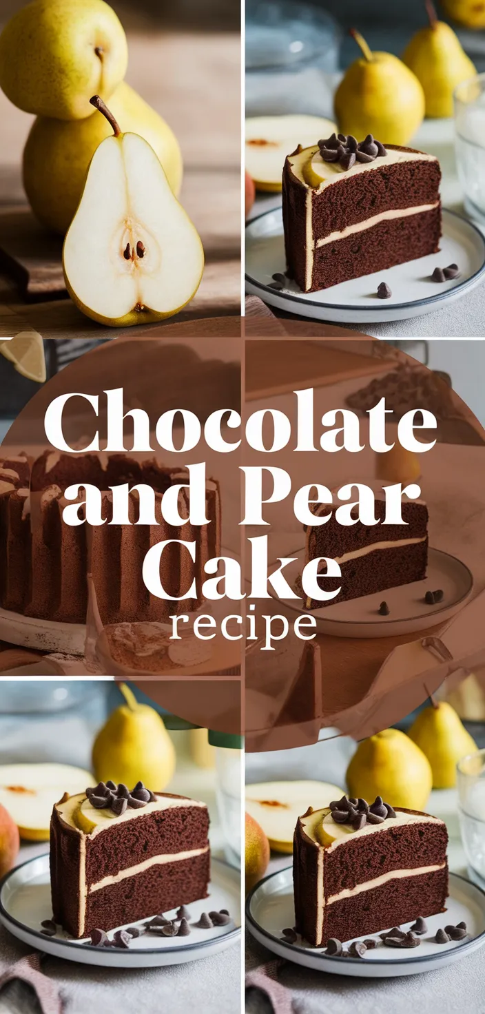 A photo of Chocolate And Pear Cake Recipe