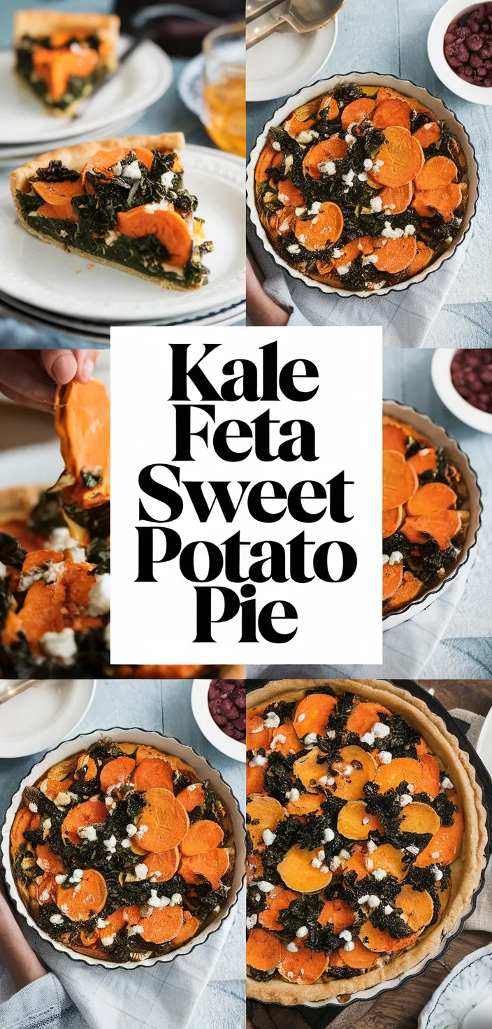 A photo of Kale Feta And Sweet Potato Pie Recipe