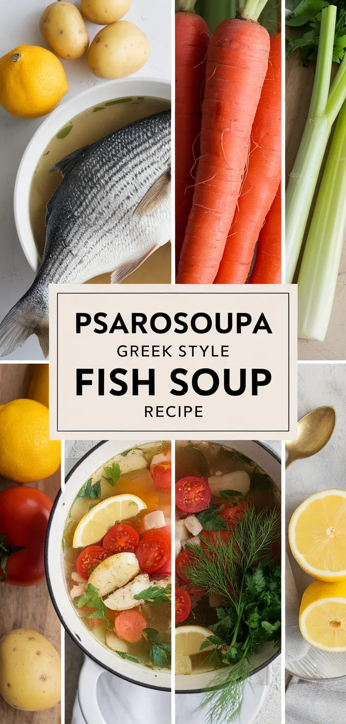 A photo of Psarosoupa Greek Style Fish Soup Recipe