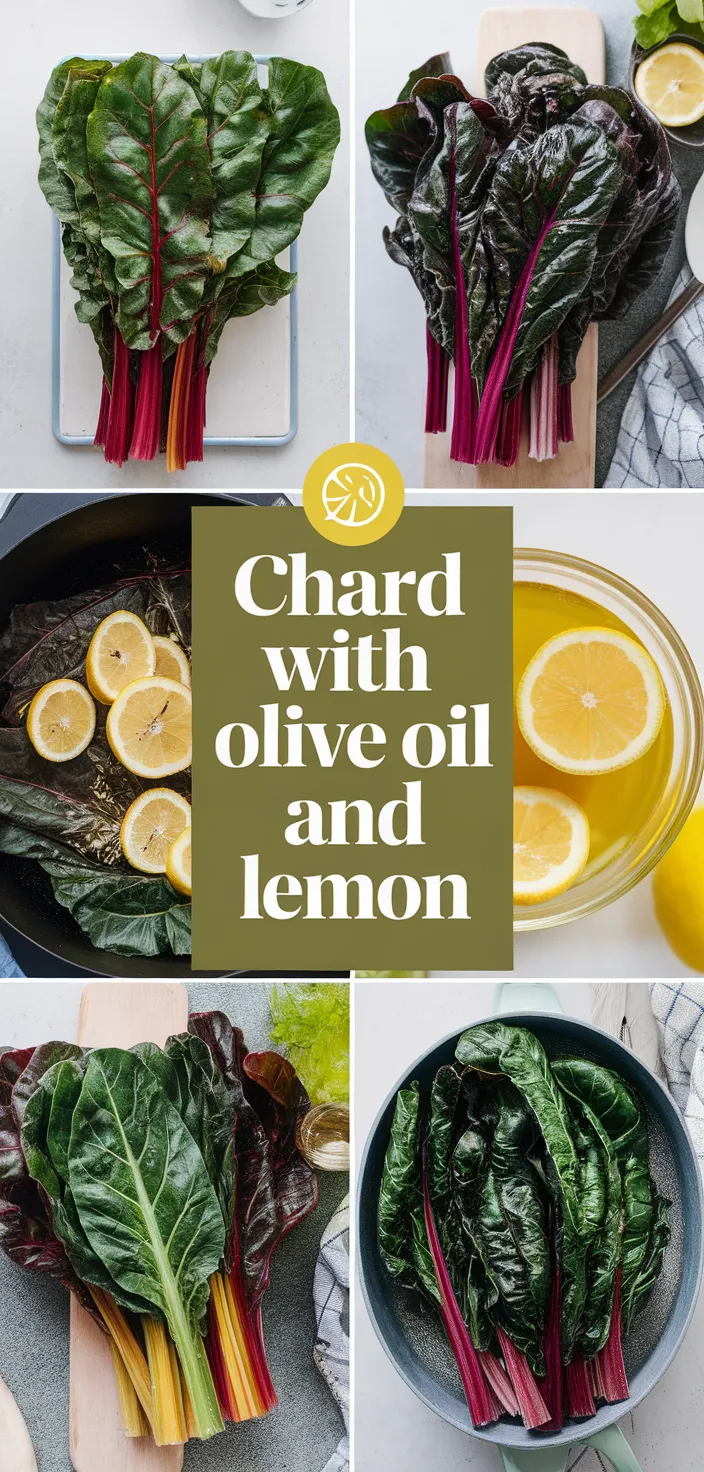 A photo of Rainbow Chard With Olive Oil And Lemon Juice Recipe