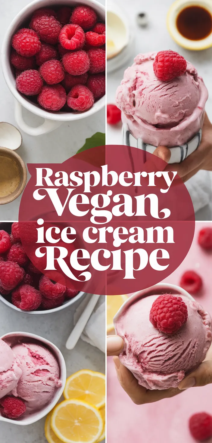 A photo of Raspberry Vegan Ice Cream Recipe