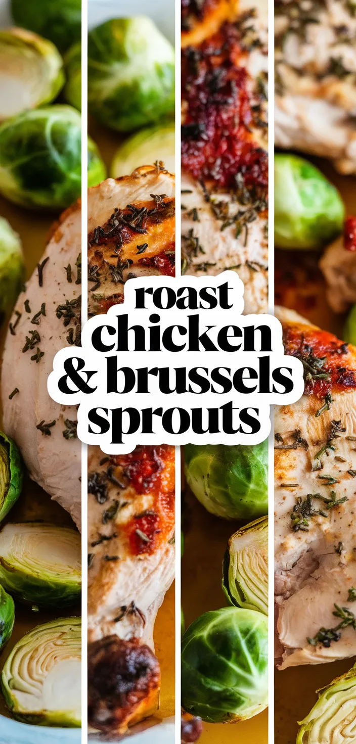 A photo of Roast Chicken With Brussels Sprouts Recipe