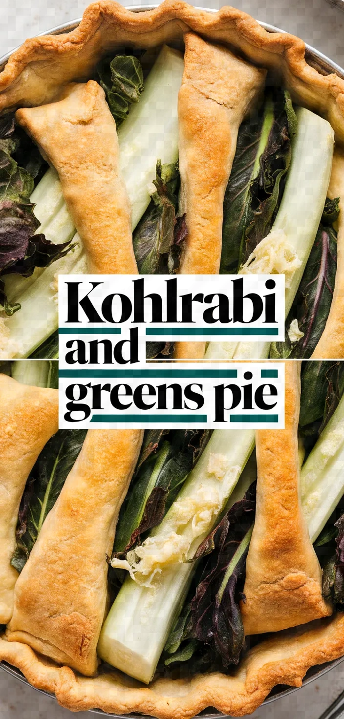 Photo of Kohlrabi And Greens Pie Recipe