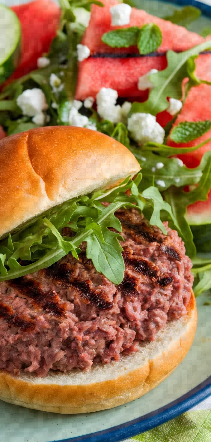 Ingredients photo for Lamb Burgers With A Chargrilled Watermelon Salad Recipe