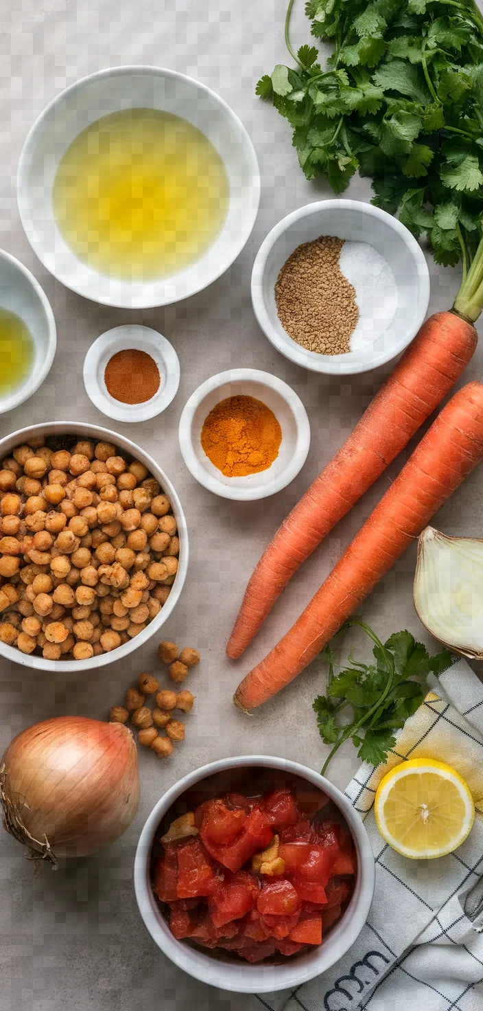 Ingredients photo for Lentil And Chickpea Soup Recipe