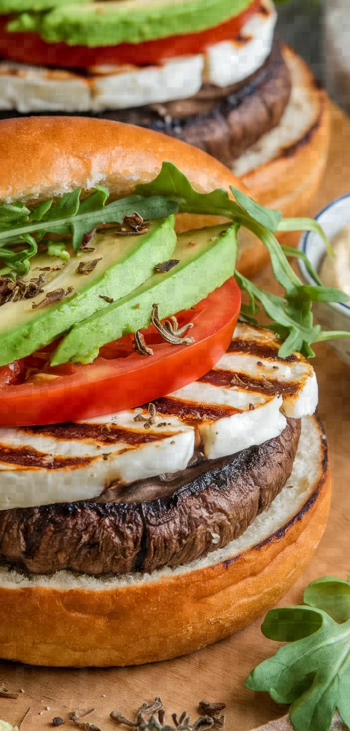 Ingredients photo for Mushroom Haloumi Burger Recipe