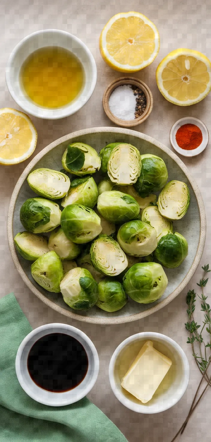 Ingredients photo for Roast Chicken With Brussels Sprouts Recipe