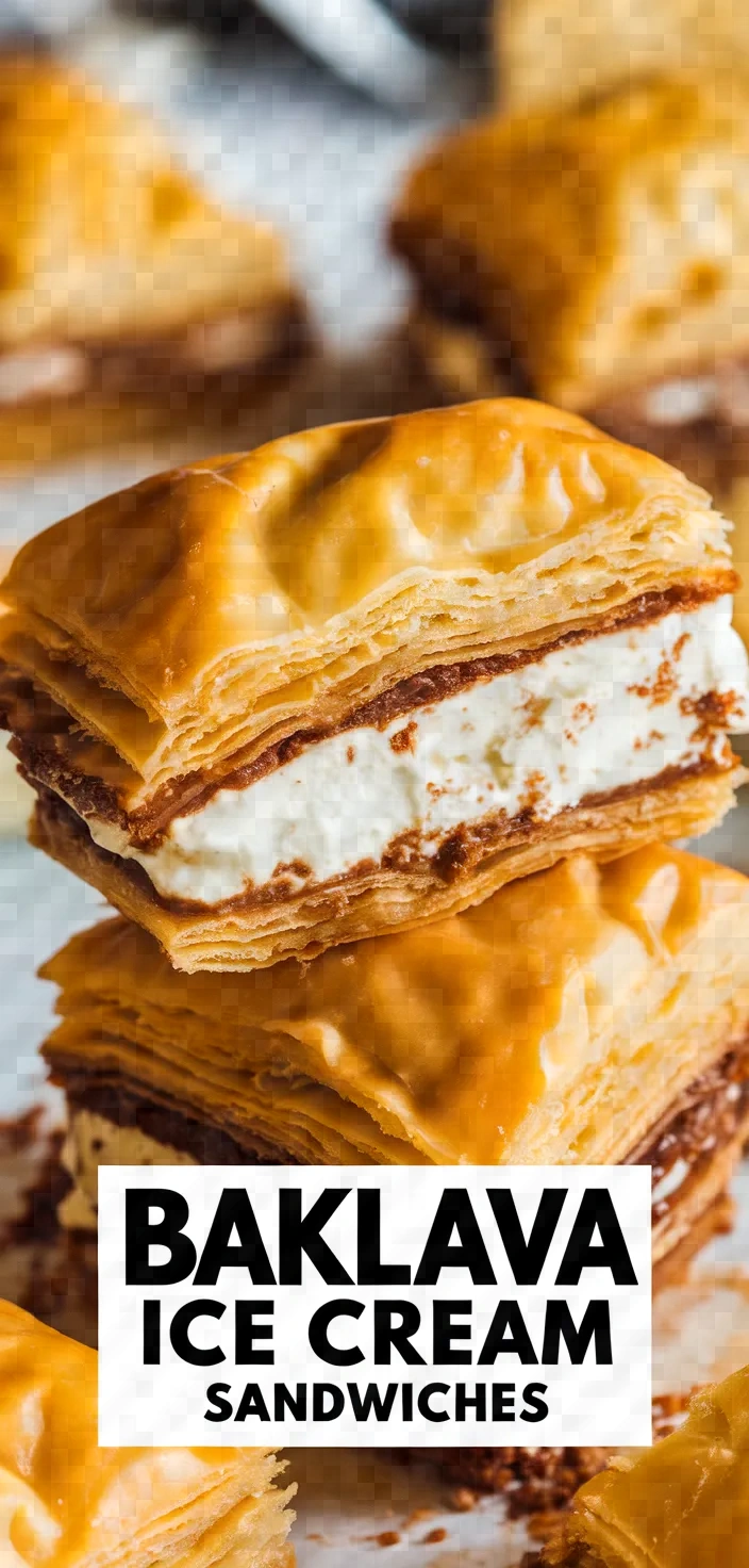 Baklava Ice Cream Sandwiches Recipe