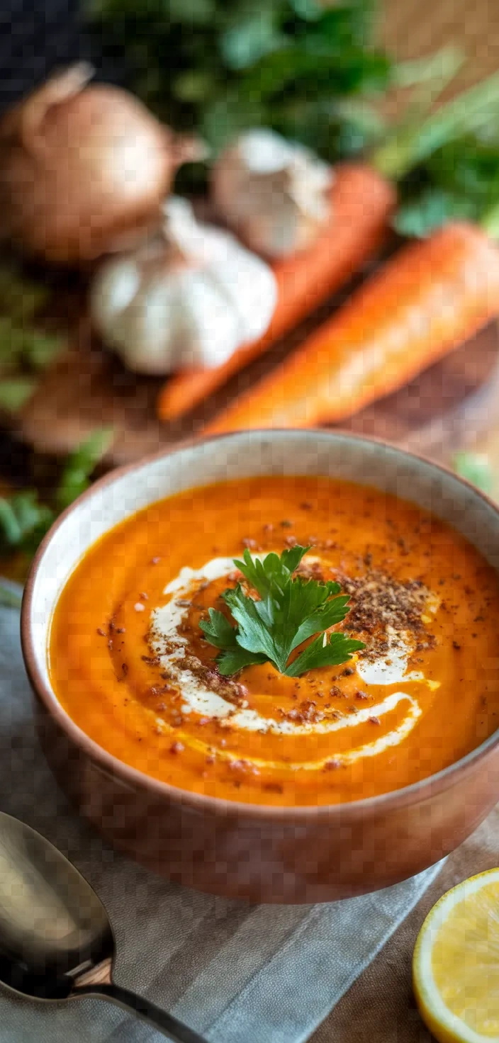 Ingredients photo for Carrot Soup With Olive Paste Recipe