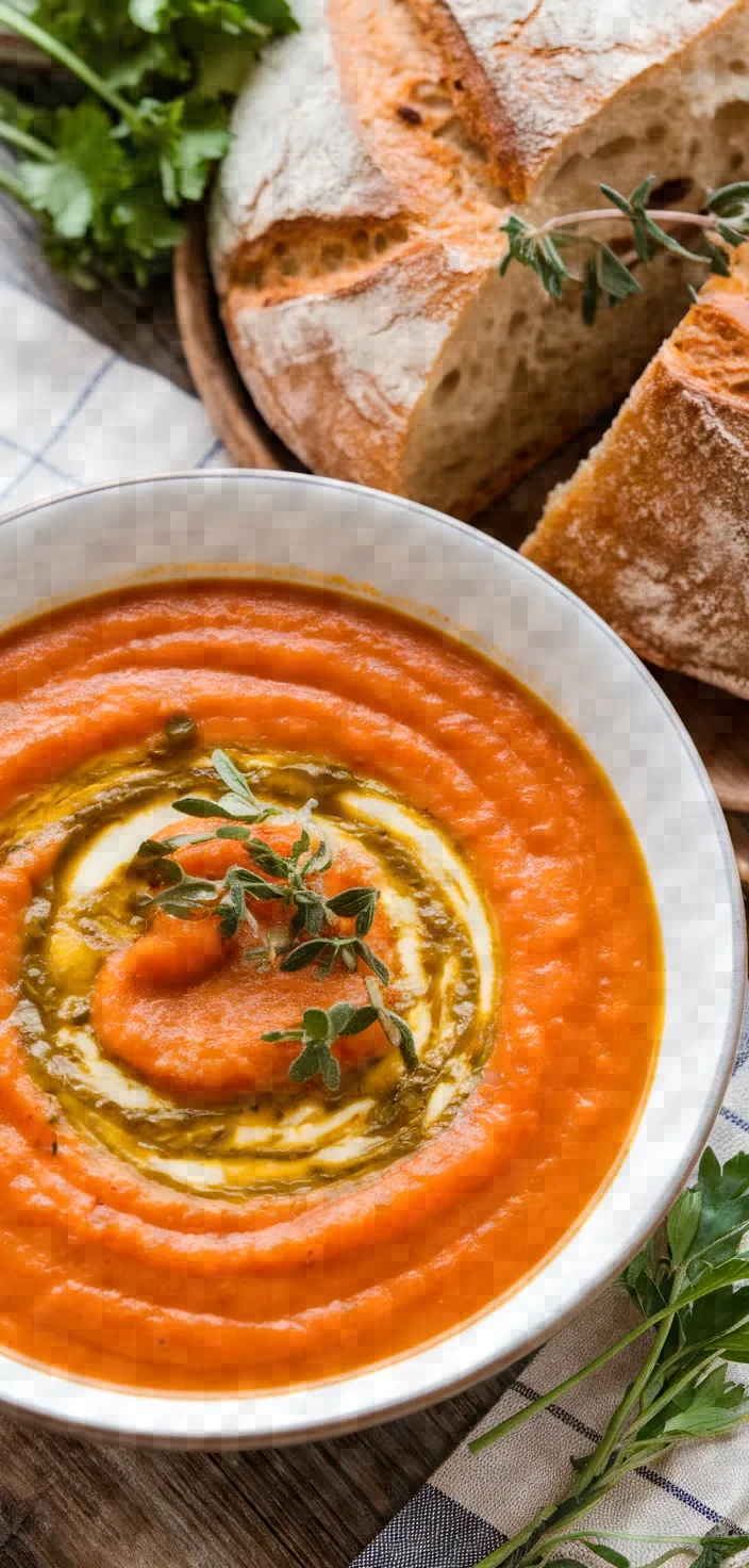 Carrot Soup With Olive Paste Recipe