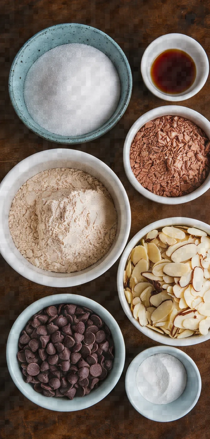 Ingredients photo for Chocolate And Almond Cookies Recipe