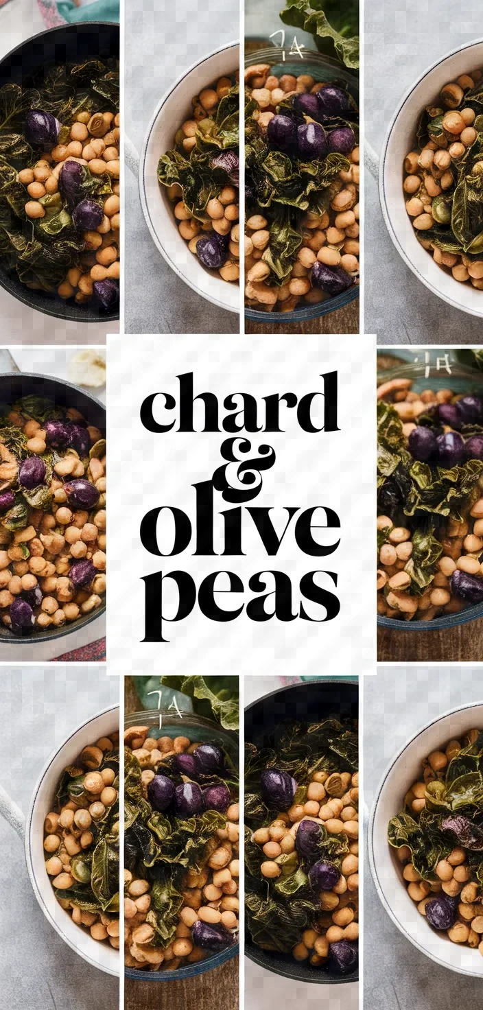 A photo of Black Eyed Peas With Chard And Kalamata Olives Recipe