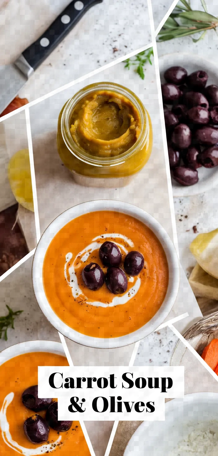 A photo of Carrot Soup With Olive Paste Recipe