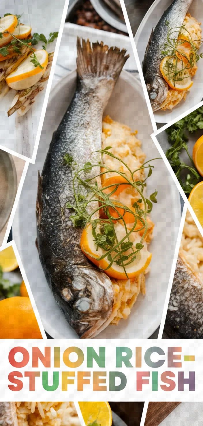 A photo of Fish Stuffed With Sweet Onion Rice Recipe