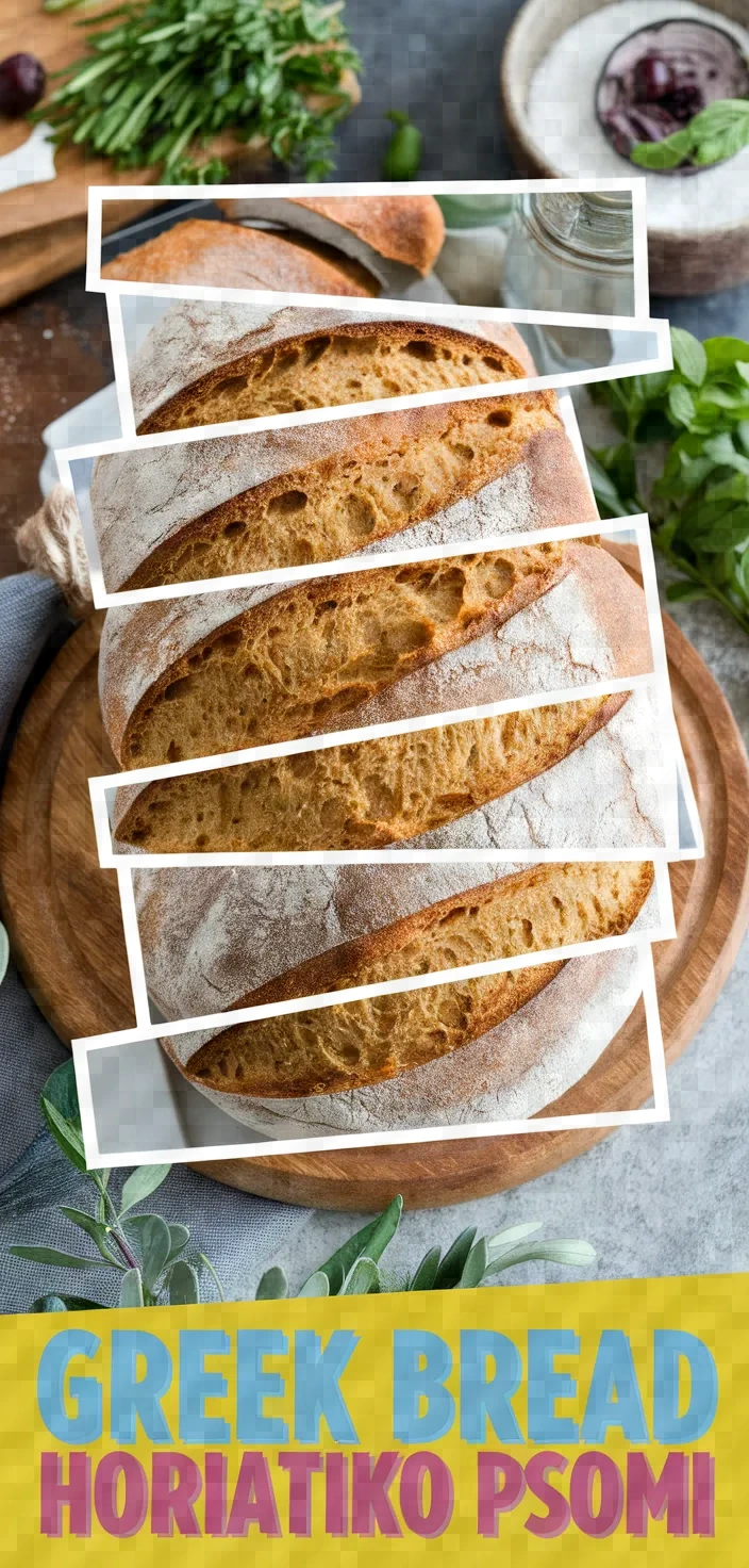 A photo of Greek Bread Horiatiko Psomi Recipe