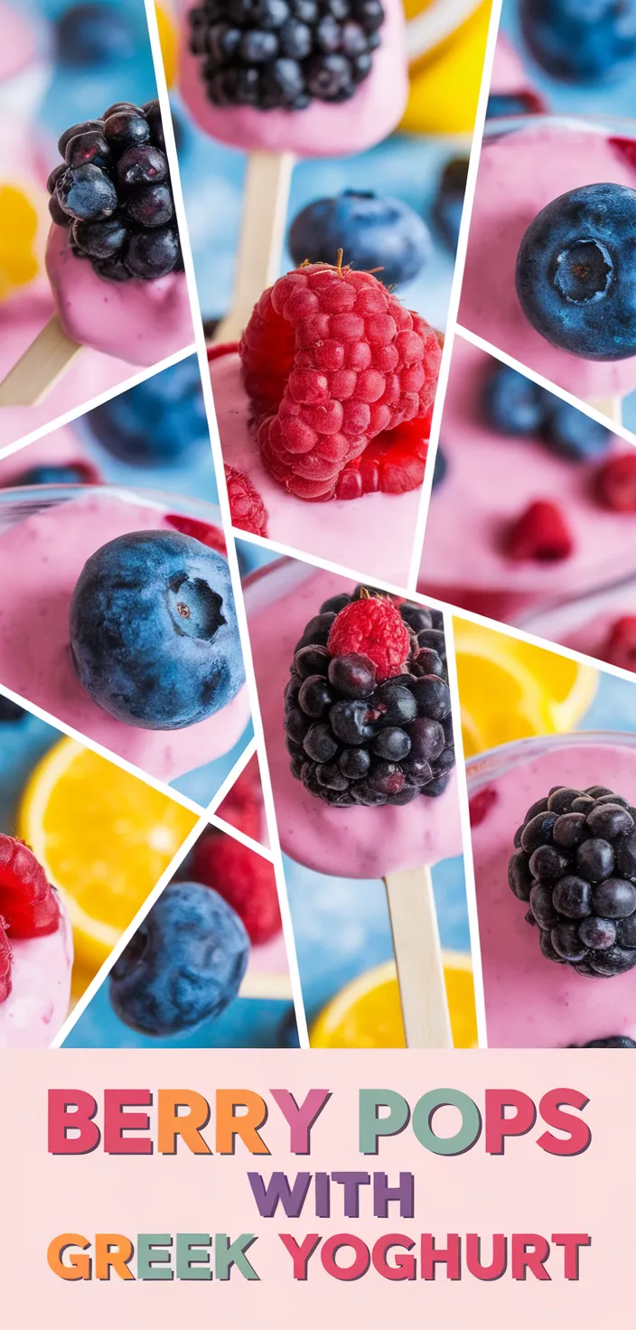 A photo of Greek Yoghurt And Berry Pops Recipe