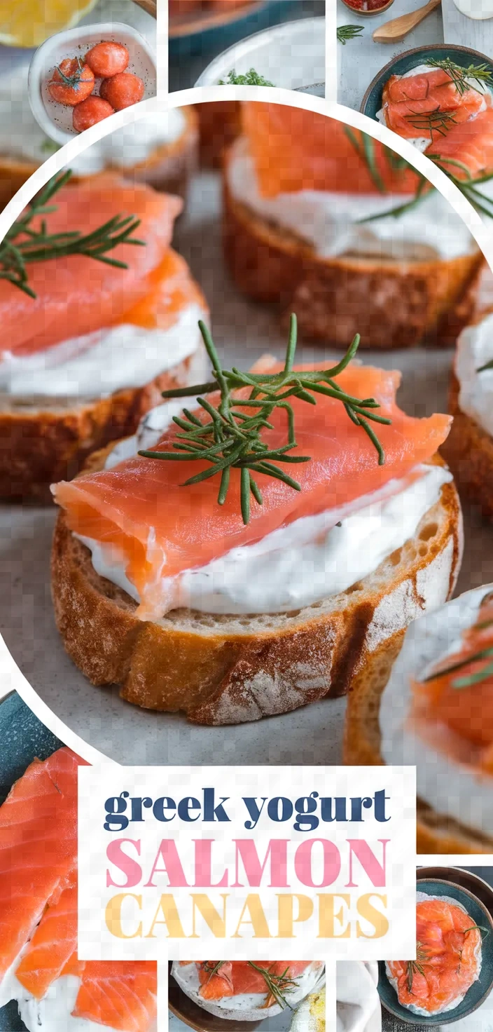 A photo of Greek Yogurt Smoked Salmon Canapes Recipe