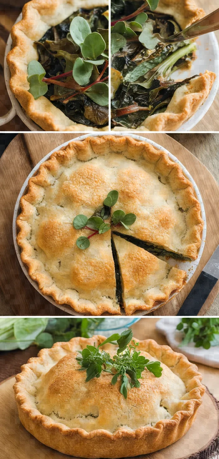 A photo of Hortopita Wild Greens Pie Recipe