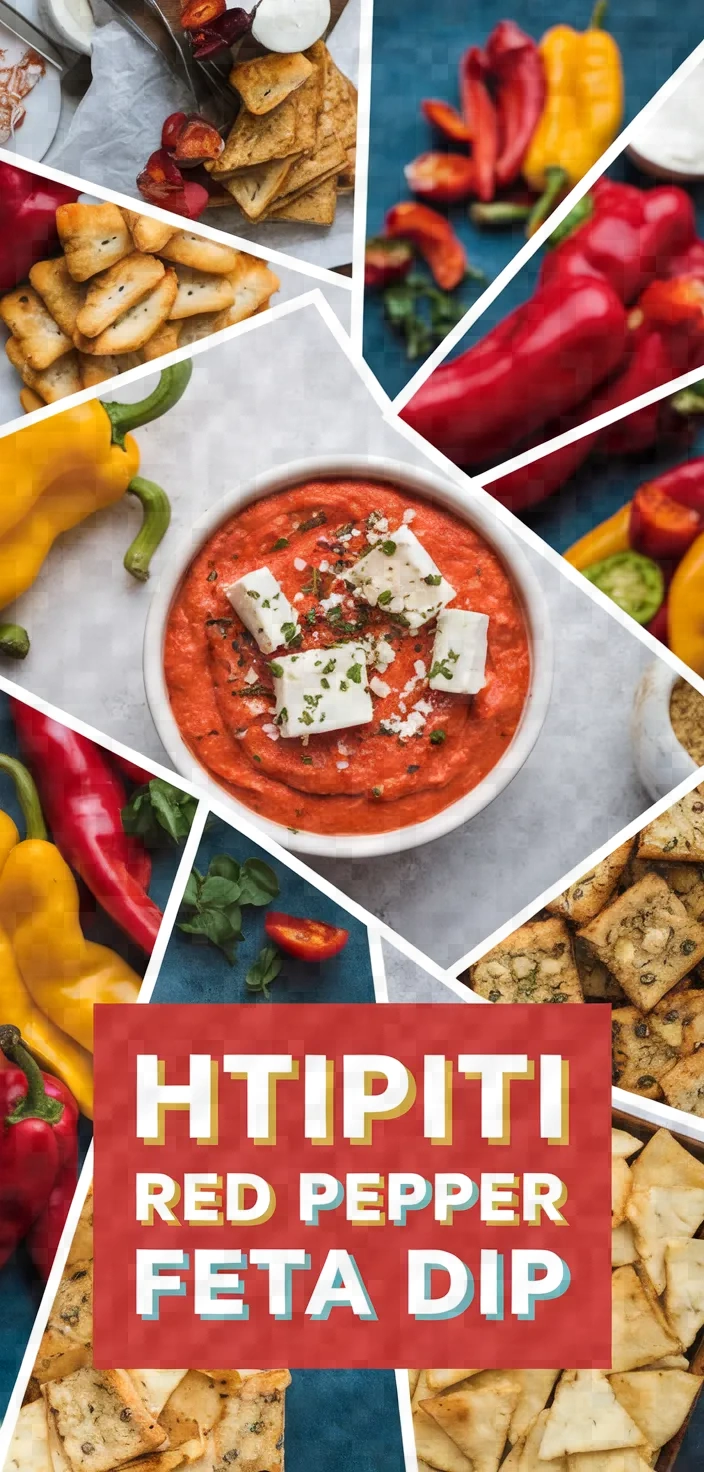 A photo of Htipiti Greek Red Pepper Feta Dip Recipe