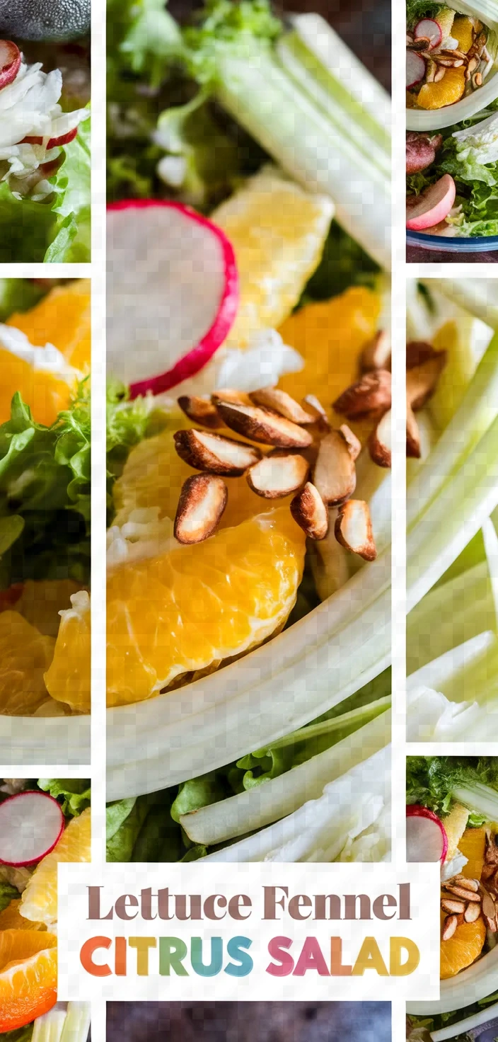 A photo of Lettuce Fennel Orange Radish Salad Recipe