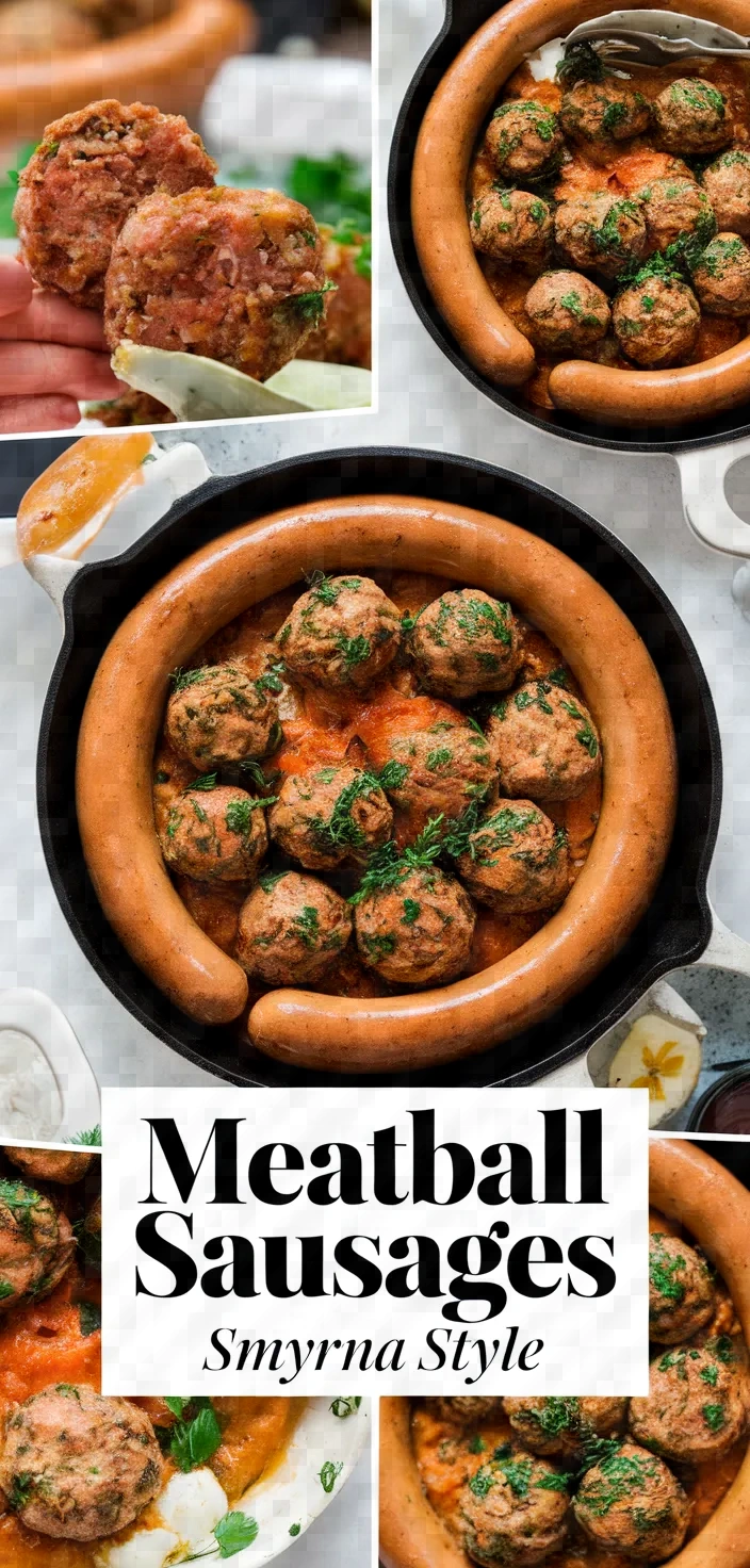 A photo of Meatball Sausages Smyrna Style Soutzoukakia Smyrneika Recipe