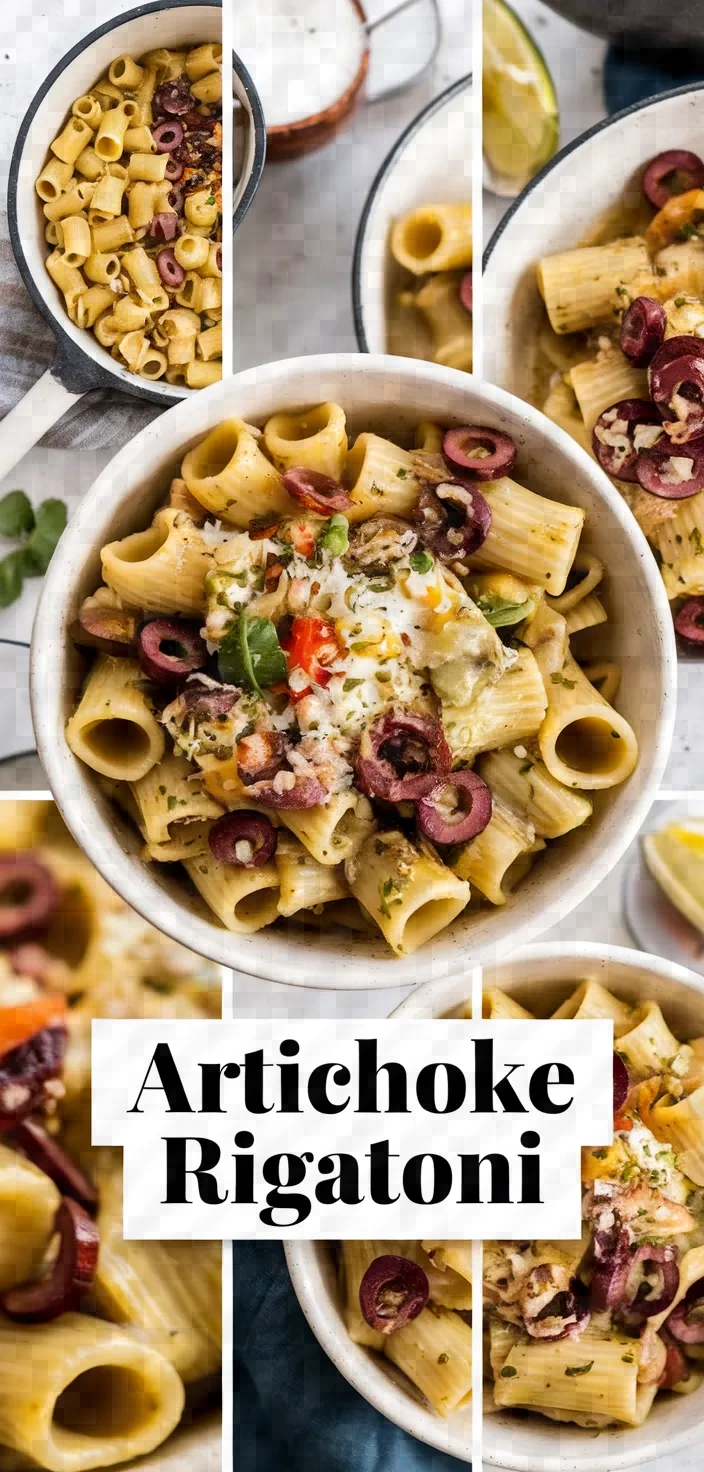 A photo of Rigatoni With Artichokes Kalamata Olives And Herbs Recipe