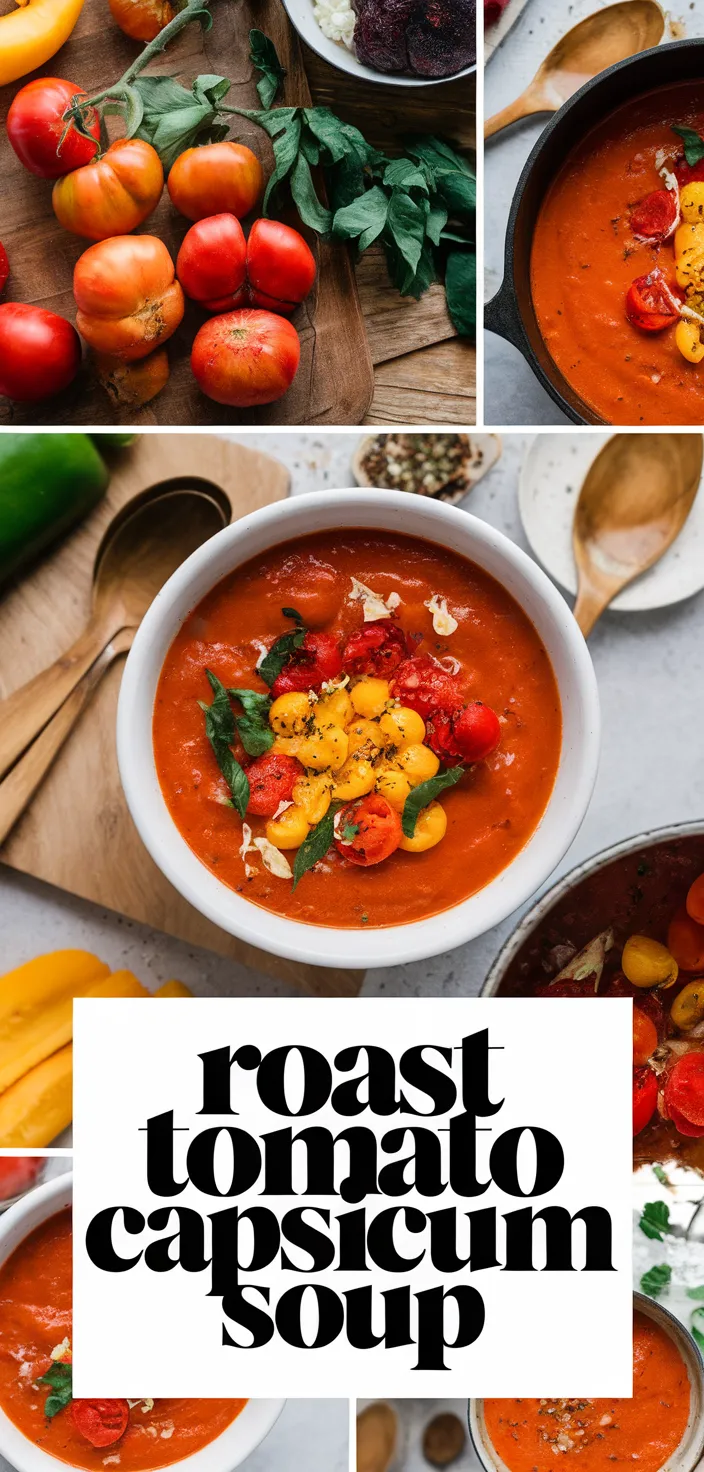 A photo of Roast Tomato And Capsicum Soup Recipe