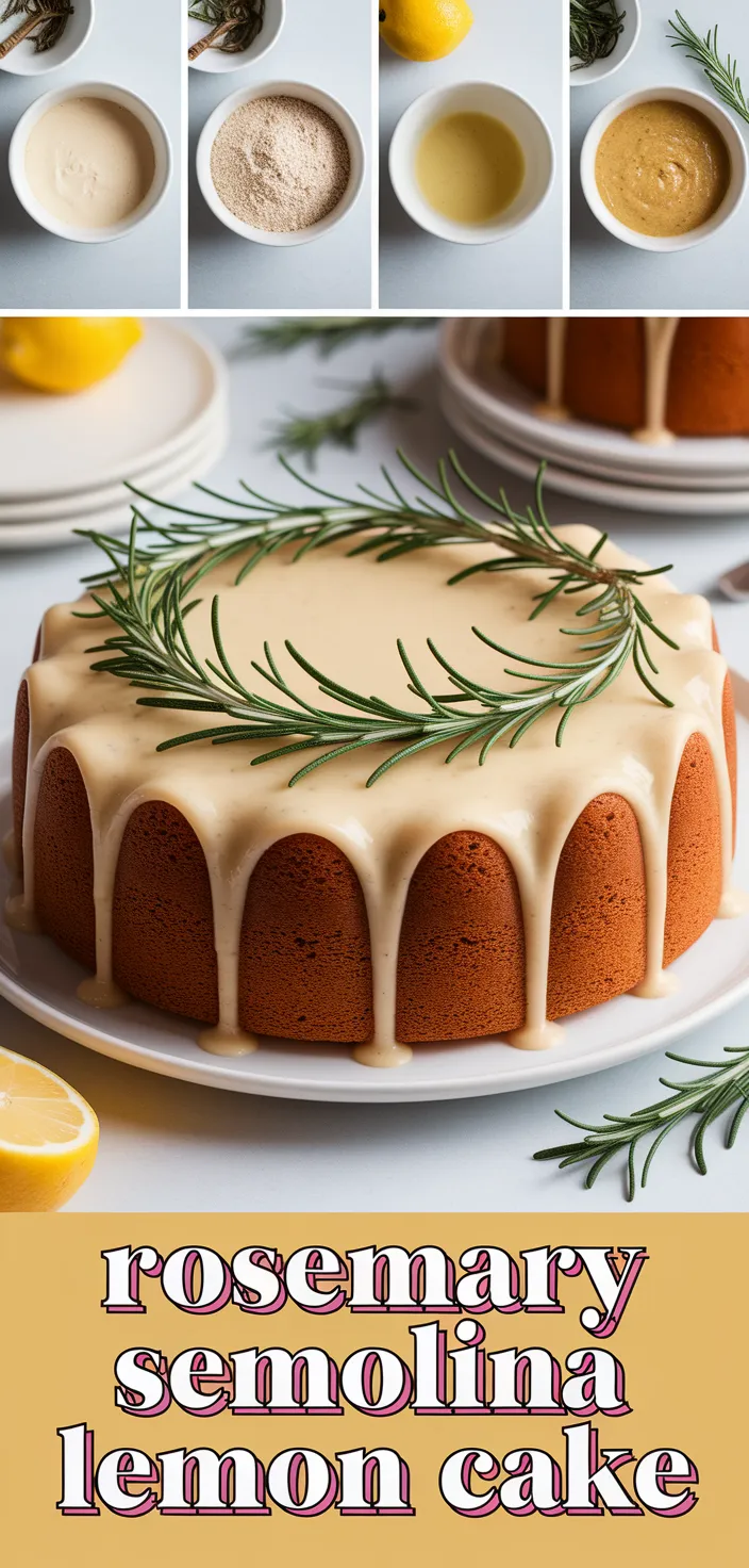 A photo of Rosemary Semolina Olive Oil Lemon Cake Recipe