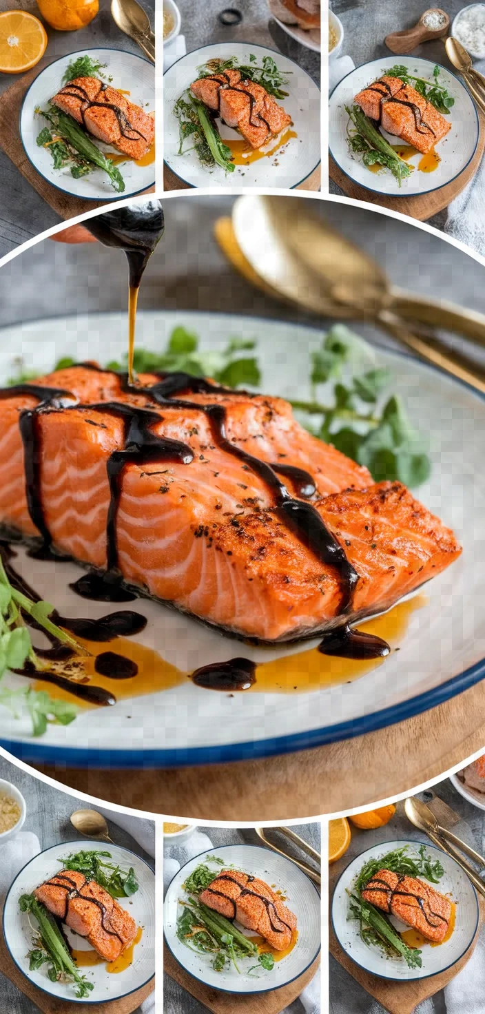 A photo of Salmon With Soy And Petimezi Recipe