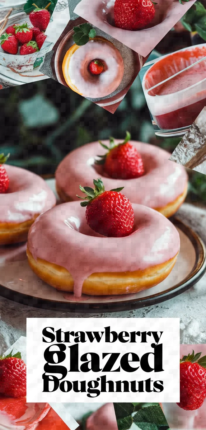 A photo of Strawberry Glazed Doughnuts Recipe