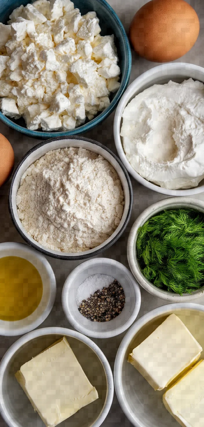 Ingredients photo for Feta Dumplings Recipe